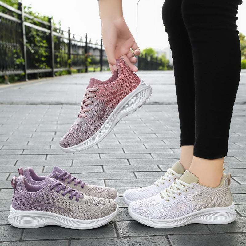 Soft Sole Sneakers Women's Breathable Flyknit