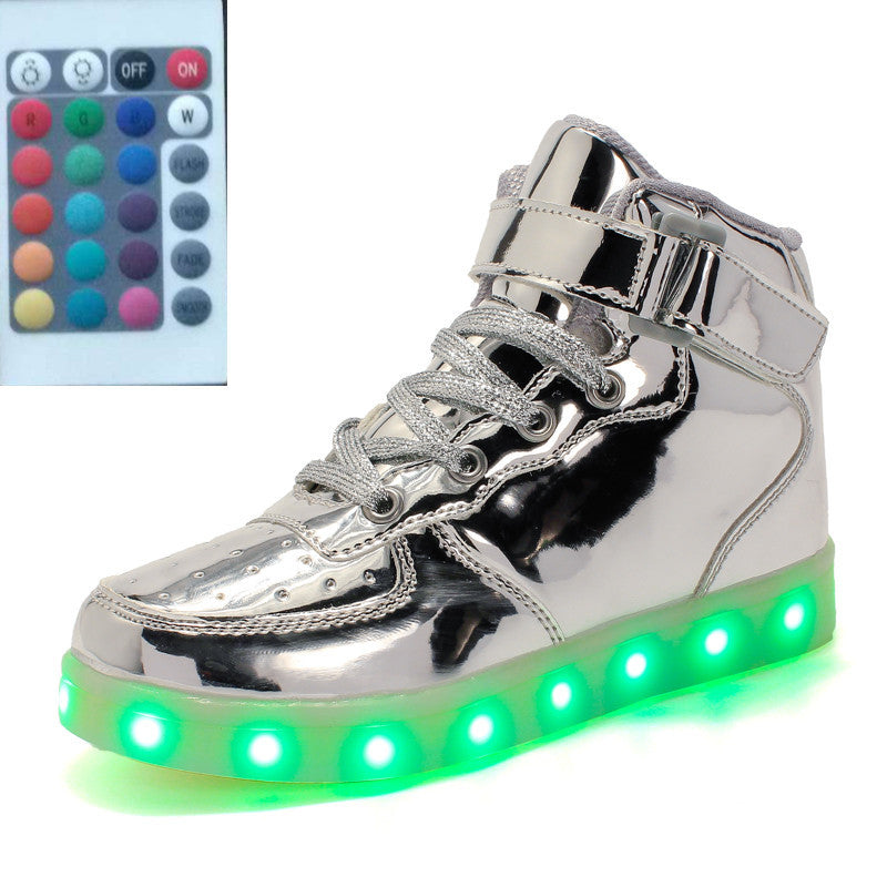 Remote Control LED Shoes, High-Top Luminous Running Footwear, Perfect for Ghost Dancing, Great Birthday Gift for Active Men and Women