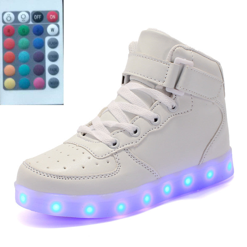 Remote Control LED Shoes, High-Top Luminous Running Footwear, Perfect for Ghost Dancing, Great Birthday Gift for Active Men and Women