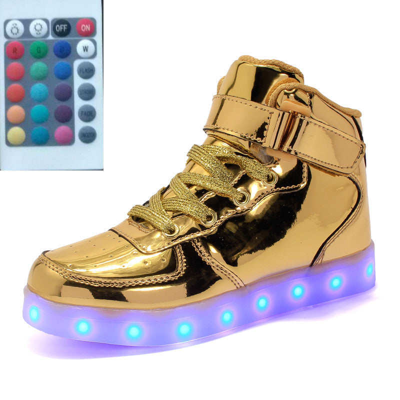 Remote Control LED Shoes, High-Top Luminous Running Footwear, Perfect for Ghost Dancing, Great Birthday Gift for Active Men and Women