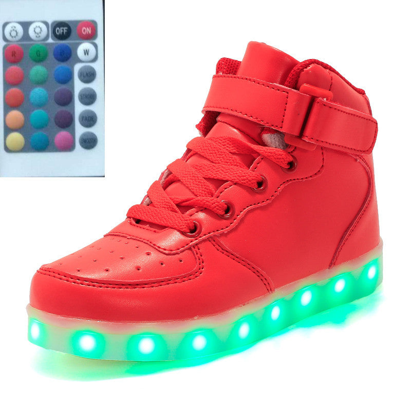 Remote Control LED Shoes, High-Top Luminous Running Footwear, Perfect for Ghost Dancing, Great Birthday Gift for Active Men and Women