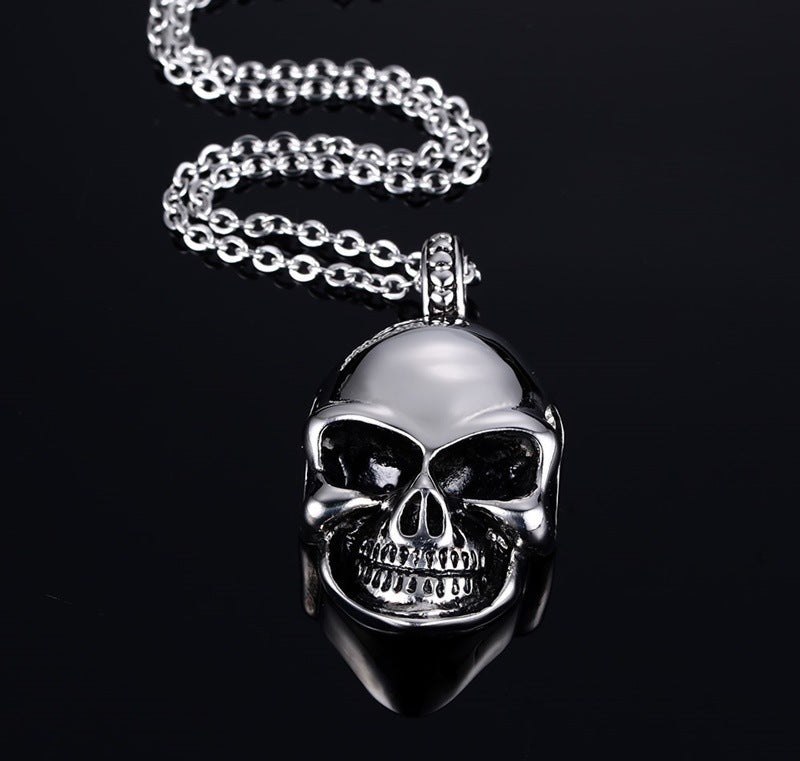 Titanium Steel Cool Skull Necklace