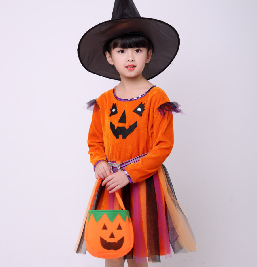 Children's Halloween costume girls pumpkin costume