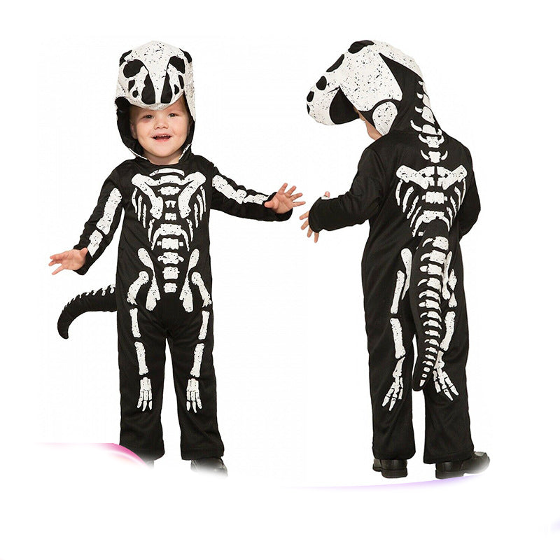 Halloween Skeleton Scary Cosplay Children Costume Clothes