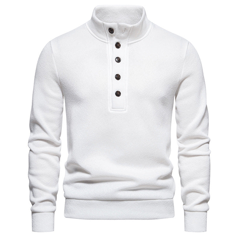 Men's Fashion Trendy Turtleneck Buttons Sweater