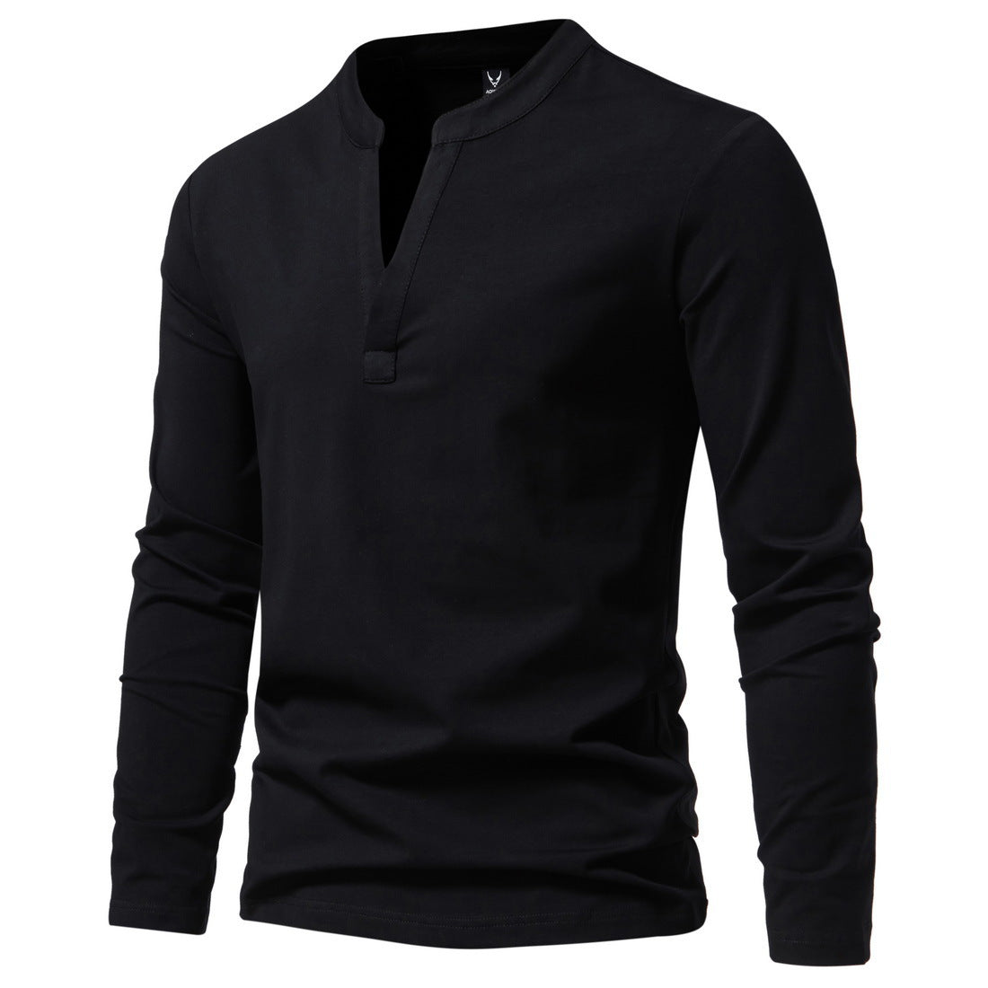 Men's Fashion Stand Collar Long Sleeve T-shirt